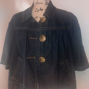 Baccini Jean Jacket  Dark Denim size M mid sleeve